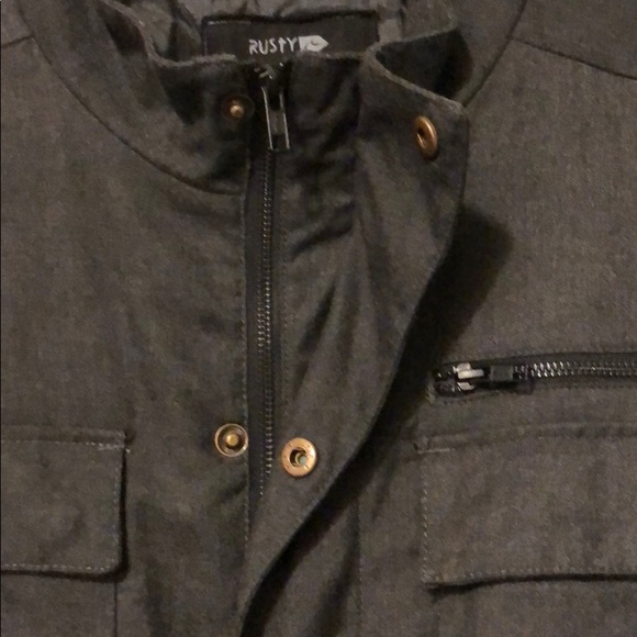 Rusty military style coat. Exclnt cond. Sz XL. - Picture 6 of 10